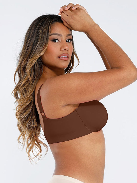 Wholesale Unpadded Underwired Deep V-Neck Side Support Bra