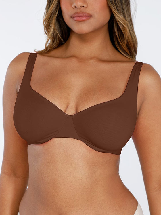 Wholesale Unpadded Underwired Deep V-Neck Side Support Bra