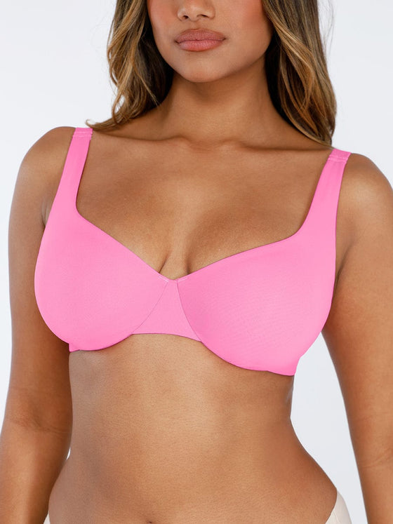 Wholesale Unpadded Underwired Deep V-Neck Side Support Bra