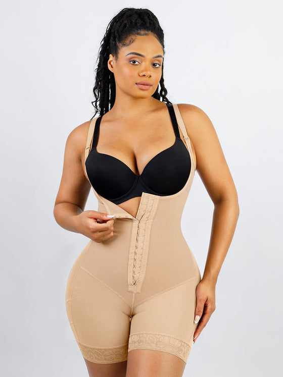Wholesale Breathable Latex Open Bust Tummy Control Firm Compression Shapewear