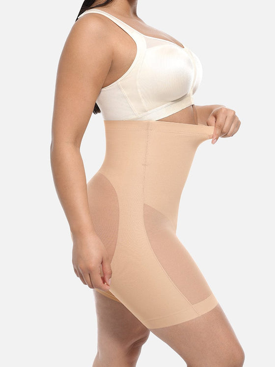 Wholesale High-Waisted Butt Lift & Slimming Mid-Thigh Shaper Shorts