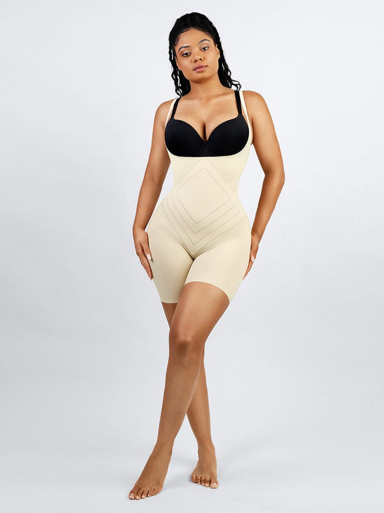 Wholesale Liquid Spandex Air Slim Open-Bust Mid-Thigh Shaping Boyshort Shapewear