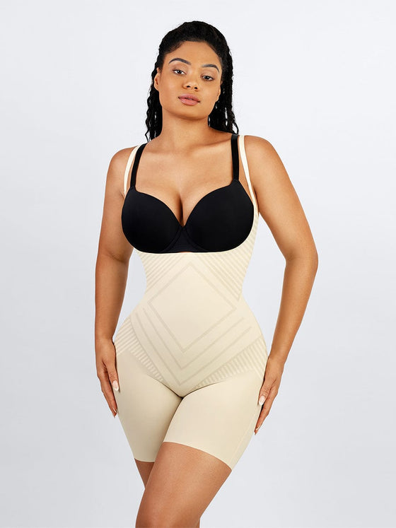 Wholesale Liquid Spandex Air Slim Open-Bust Mid-Thigh Shaping Boyshort Shapewear