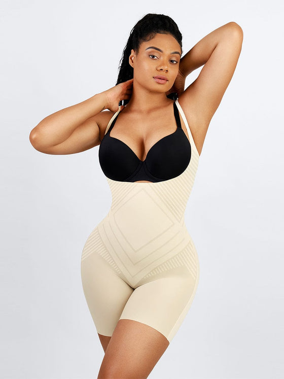 Wholesale Liquid Spandex Air Slim Open-Bust Mid-Thigh Shaping Boyshort Shapewear