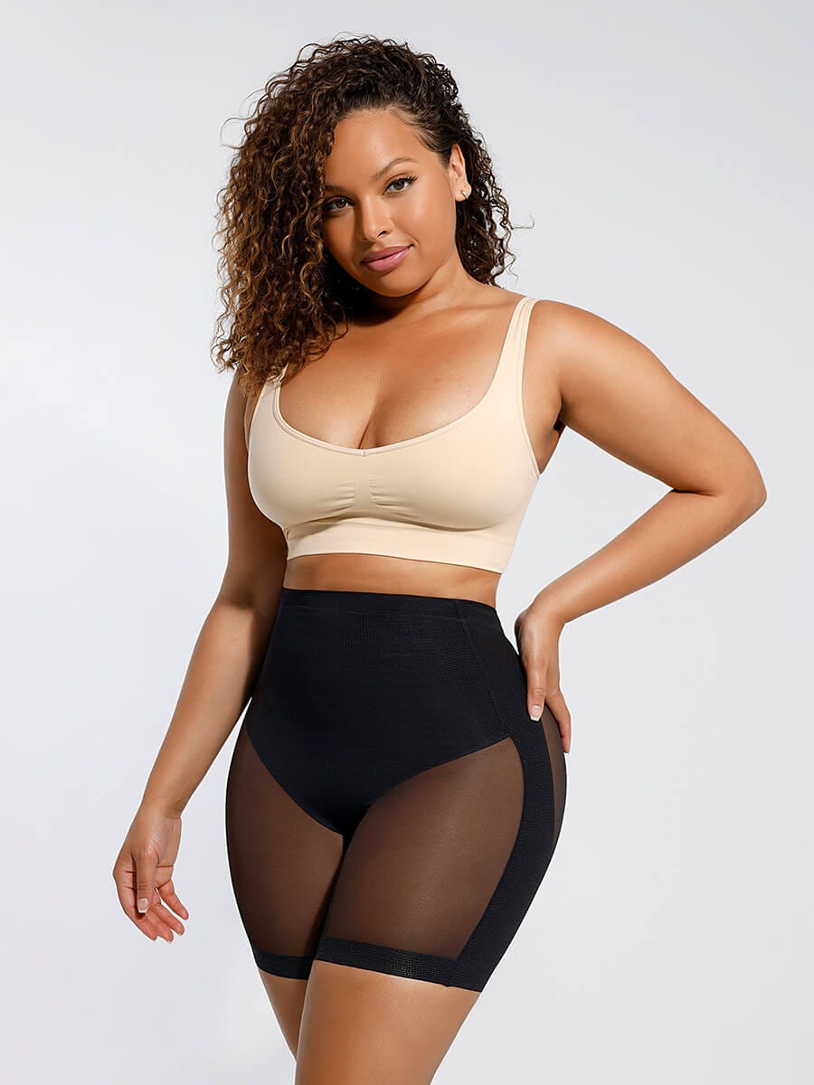 Wholesale Tummy Slimming Leg Back Low Waist Fitted Mesh Body Butt Lifter