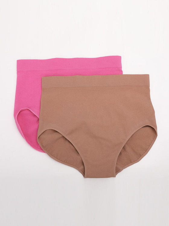 Wholesale Seamless High-Waist Tummy Control Antibacterial Peach Hip Brief