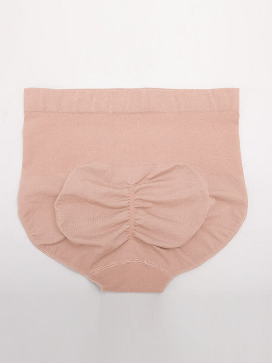 Wholesale Seamless High-Waist Tummy Control Antibacterial Peach Hip Brief