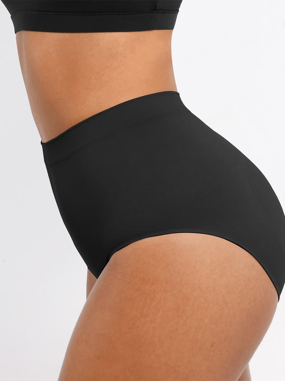 Wholesale Seamless High-Waist Tummy Control Antibacterial Peach Hip Brief