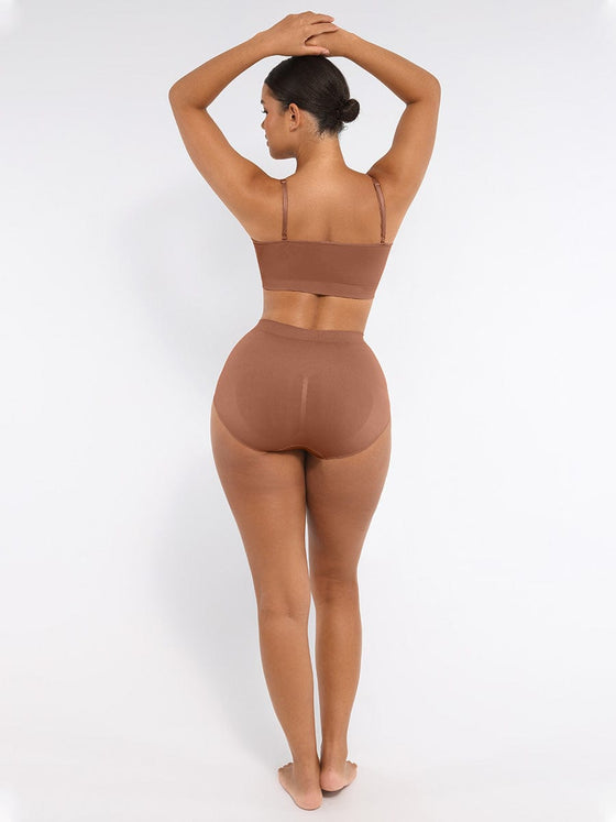 Wholesale Seamless High-Waist Tummy Control Antibacterial Peach Hip Brief