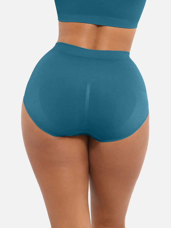 Wholesale Seamless High-Waist Tummy Control Antibacterial Peach Hip Brief