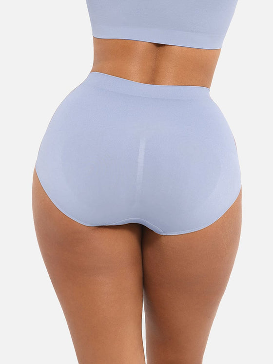 Wholesale Seamless High-Waist Tummy Control Antibacterial Peach Hip Brief