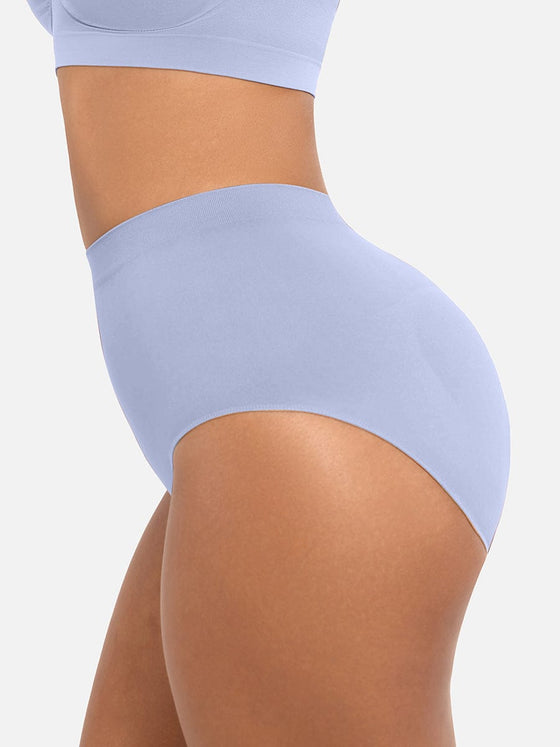 Wholesale Seamless High-Waist Tummy Control Antibacterial Peach Hip Brief