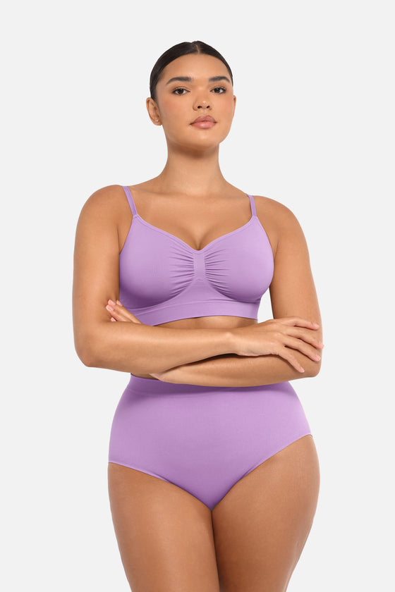 Wholesale Seamless High-Waist Tummy Control Antibacterial Peach Hip Brief