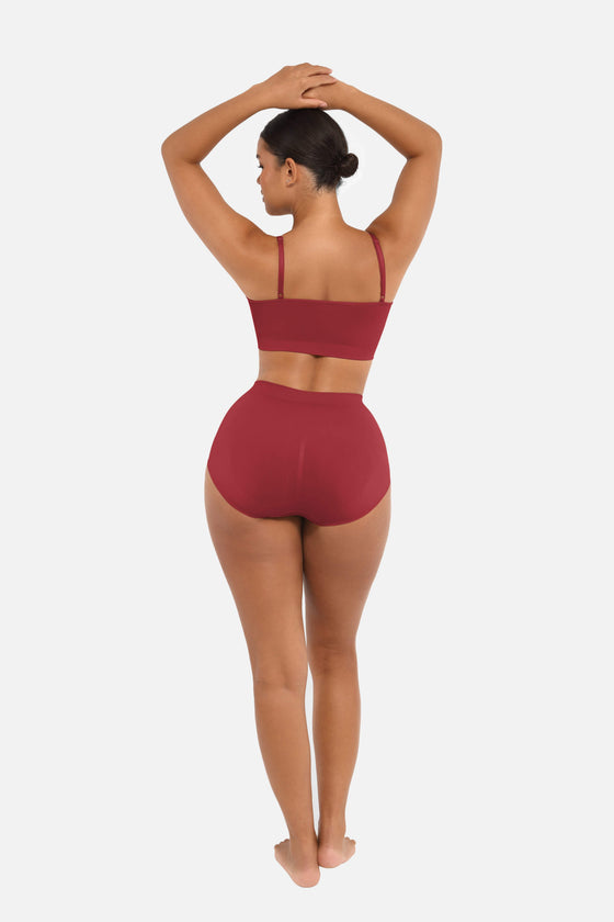 Wholesale Seamless High-Waist Tummy Control Antibacterial Peach Hip Brief