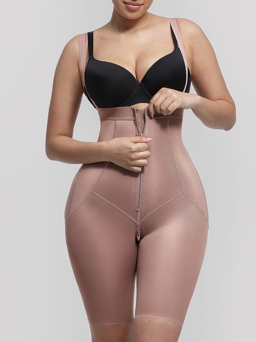Wholesale Body Shaper clips inside for post-operative wear and removable shoulder straps SPU