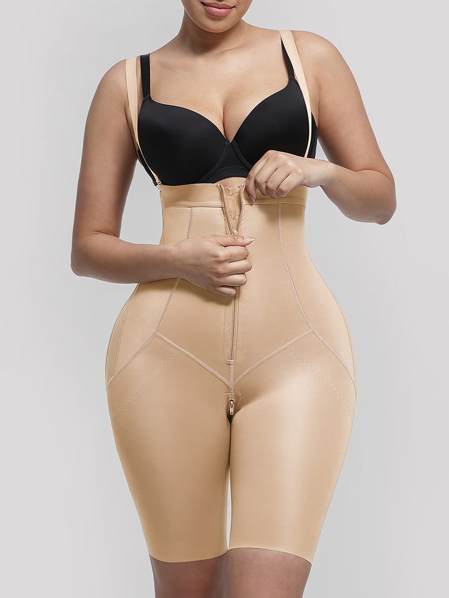 Wholesale Body Shaper clips inside for post-operative wear and removable shoulder straps SPU
