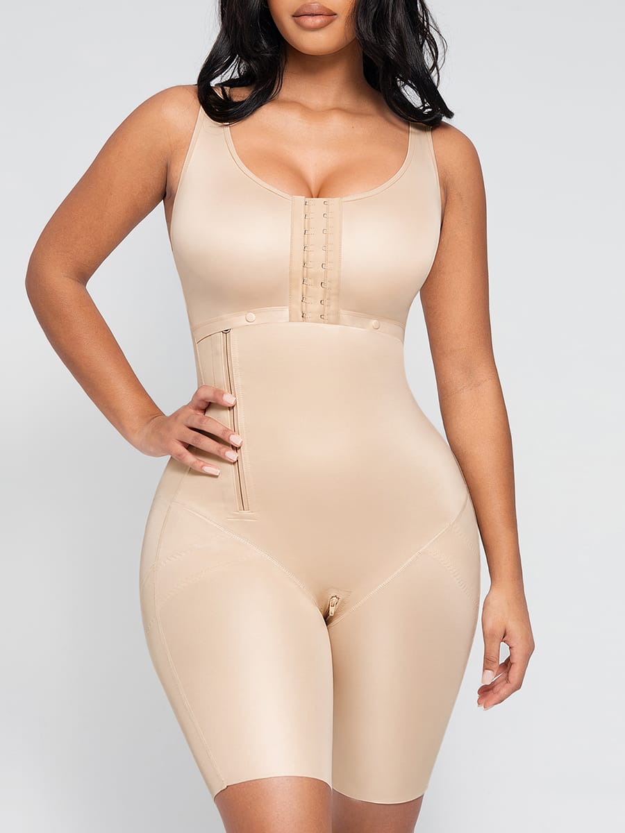 Wholesale Post-Operative Breast-Covering Side-Zip Body Shaper SPU