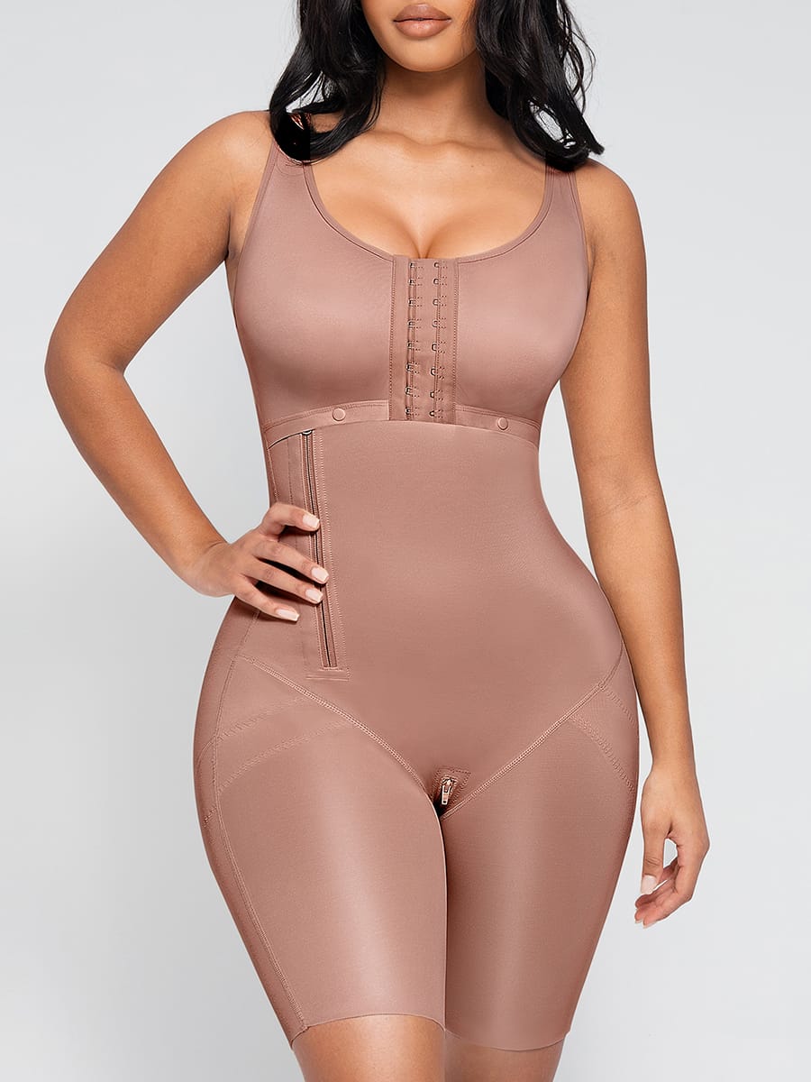 Wholesale Post-Operative Breast-Covering Side-Zip Body Shaper SPU