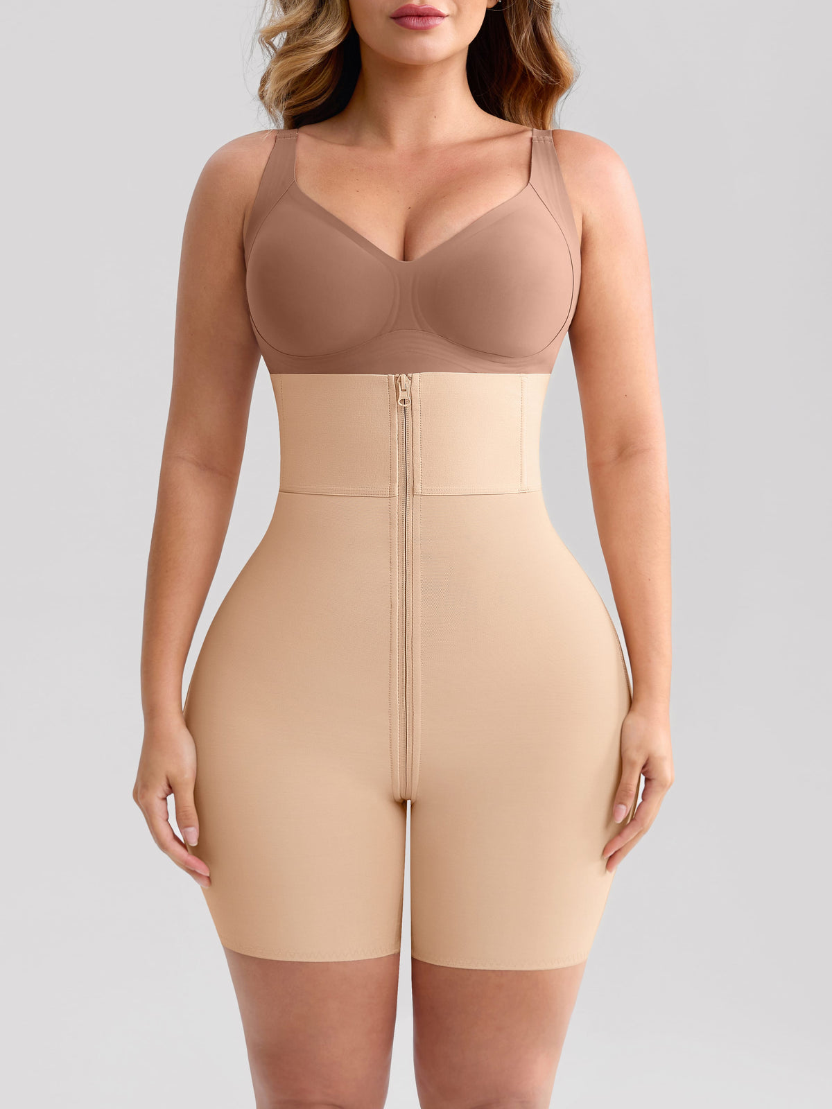 Wholesale 4 Short Steel Bones Waist & Tummy Shaper Butt Lifter Invisible Mermaid Full Body Zipper SPU