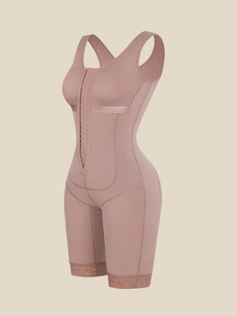 High Compression Front Zipper Full Body Shaper Fajas