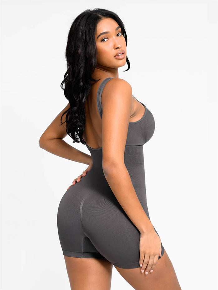 Wholesale Round Neck Seamless Sexy U Back Shape Shapewear with Removable Cups