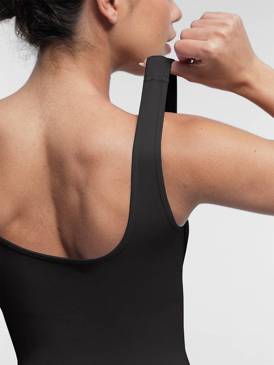 Wholesale Seamless Square Neck U-Shaped Back Design Shaping Jumpsuit