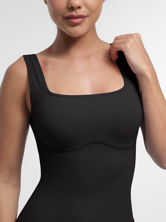 Wholesale Seamless Square Neck U-Shaped Back Design Shaping Jumpsuit