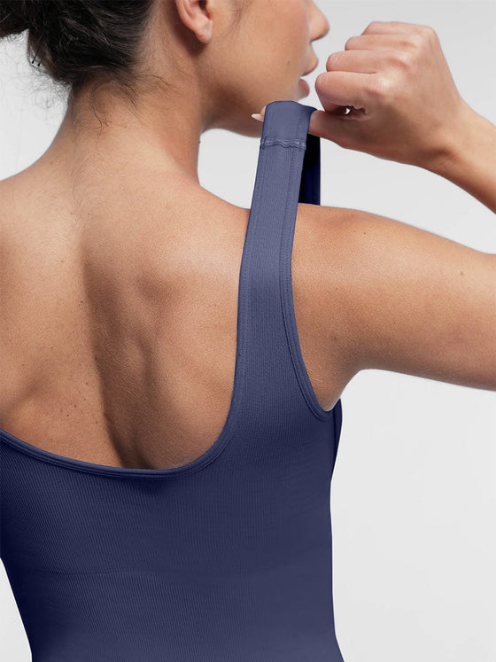 Wholesale Seamless Square Neck U-Shaped Back Design Shaping Jumpsuit