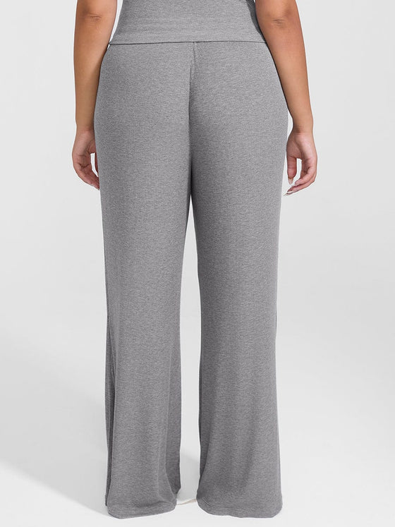 Wholesale Rayon Ribbed Wide Leg Lounge Pants