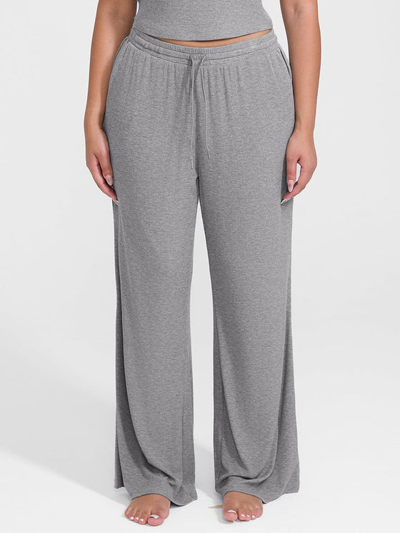 Wholesale Rayon Ribbed Wide Leg Lounge Pants