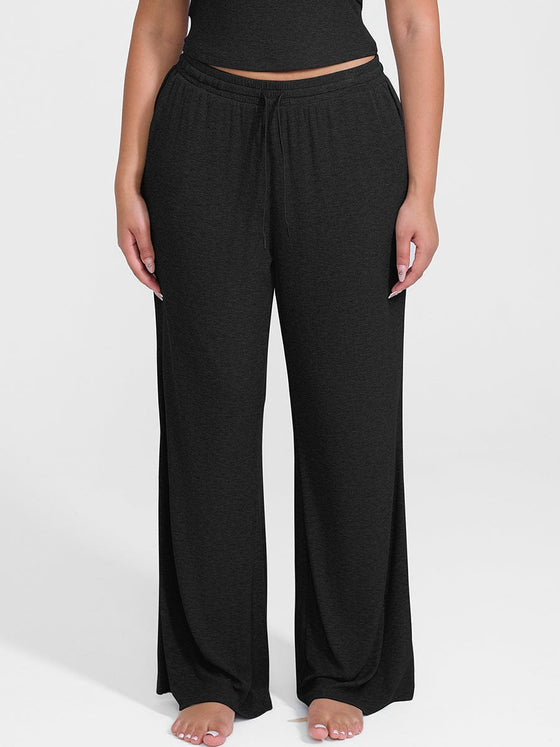 Wholesale Rayon Ribbed Wide Leg Lounge Pants