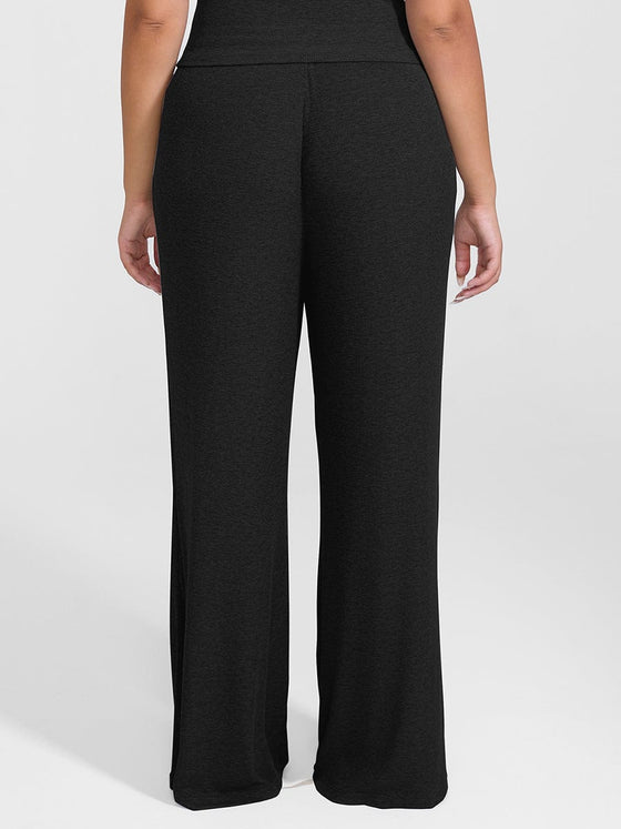 Wholesale Rayon Ribbed Wide Leg Lounge Pants