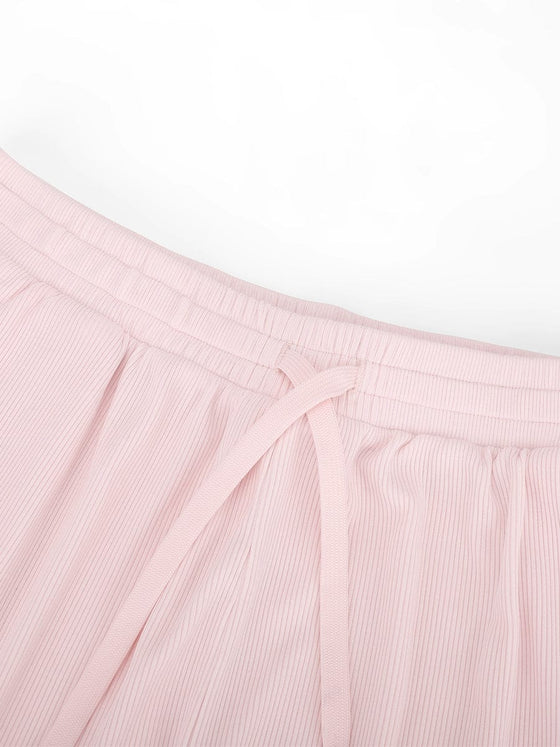 Wholesale Rayon Ribbed Wide Leg Lounge Pants