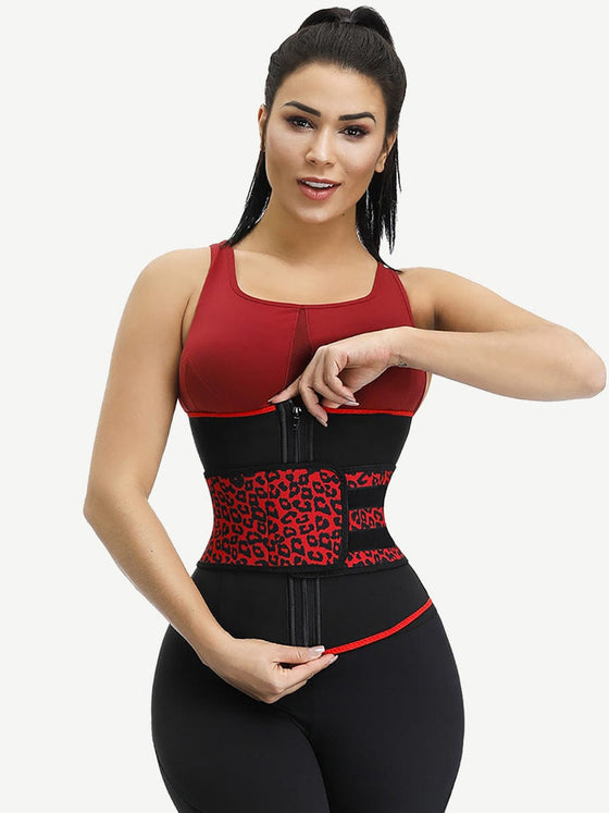 Wholesale Slimming Essentials Leopard Print Design 7 Steel Bone Neoprene Waist Cincher Fitting Waist Trainer