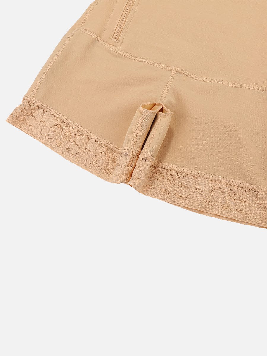 Wholesale Full Body Shaper Glue Zipper Open Crotch Lace Firm Foundations