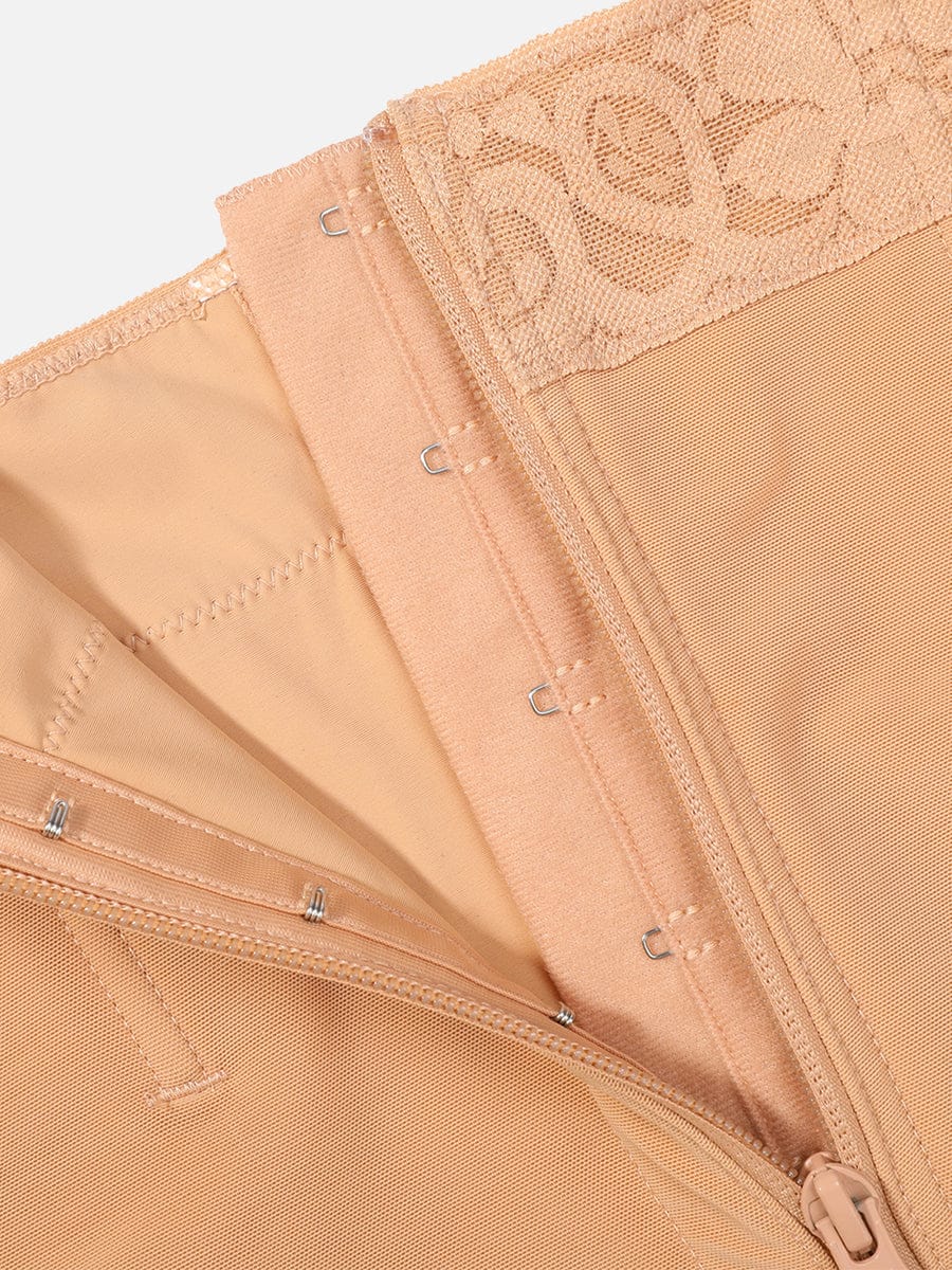 Wholesale Front Zipper Butt Lifter Shorts High Waist Curve-Creating