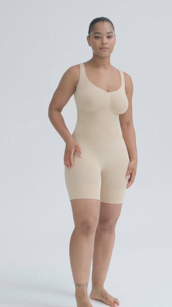 Wholesale Easy-Off Seamless Butt-Lifting Shapewear Bodysuit with Tummy Control & Bathroom Access