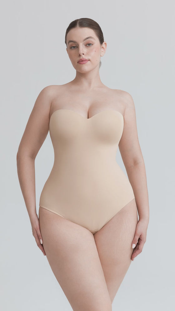 Wholesale Seamless Underwire Half Cup Shapewear Bodysuit with Removable Pads