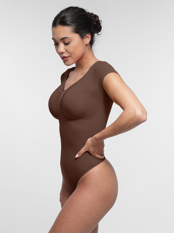 Wholesale Bust Support Waist & Abdomen Shaping Thong Bodysuit
