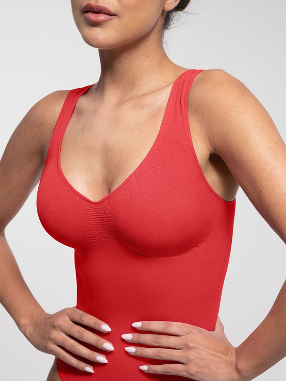 Wholesale Seamless Bust Support Waist and Abdomen Control Thong Bodysuit