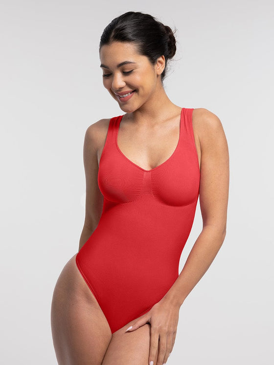 Wholesale Seamless Bust Support Waist and Abdomen Control Thong Bodysuit