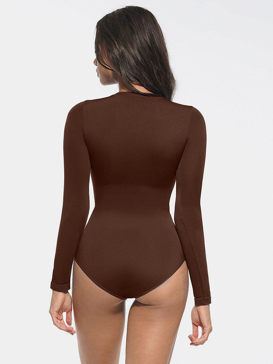Wholesale Round Neck Waist and Snap Crotch Briefs Bodysuit