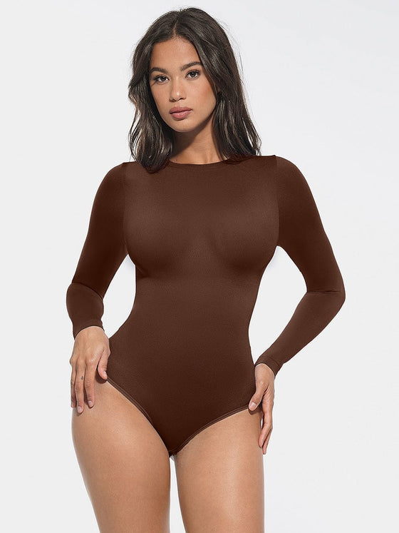 Wholesale Round Neck Waist and Snap Crotch Briefs Bodysuit