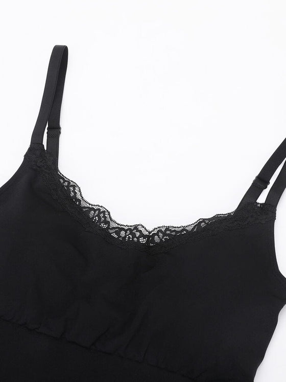 Wholesale Seamless lace Cami Waist Abdomen Shaping Thong Bodysuit