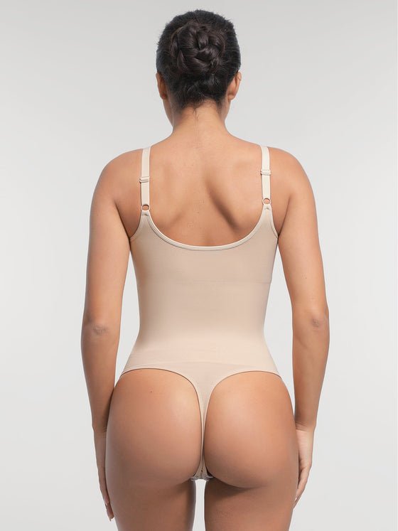Wholesale Seamless Built-in Bra Waist and Tummy Control Thong Bodysuit