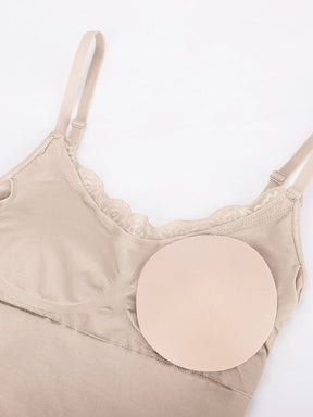 Wholesale Seamless lace Cami Waist Abdomen Shaping Thong Bodysuit