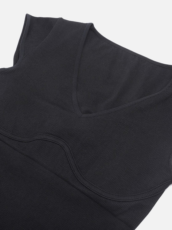 Wholesale Seamless Deep V Waist and Abdomen Shaping Thong Bodysuit