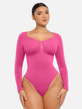 Wholesale Seamless Long Sleeve Chest Support Tummy Control Thong Bodysuit