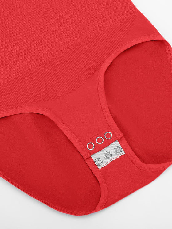 Wholesale Round Neck Waist and Snap Crotch Briefs Bodysuit