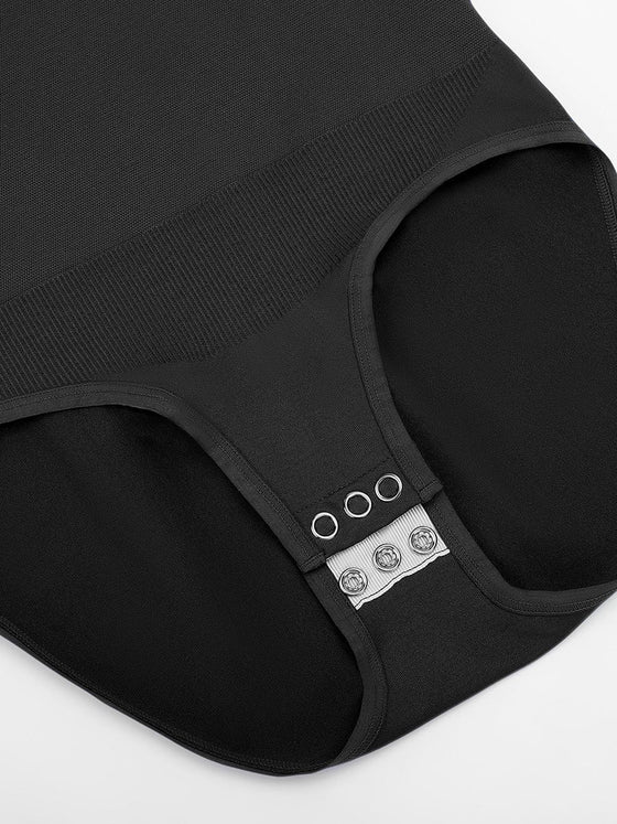 Wholesale Round Neck Waist and Snap Crotch Briefs Bodysuit
